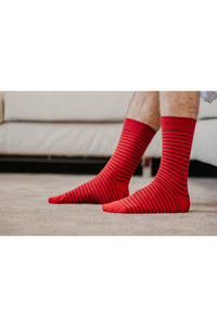 Chaussettes rayées coton bio