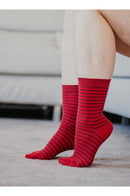 Chaussettes rayées coton bio