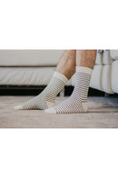 Chaussettes Rayées, chaussettes ecru, chaussettes bio, chaussettes coton, chaussettes femme, chaussettes homme