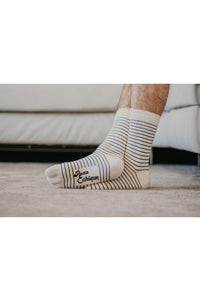 Chaussettes Rayées, chaussettes ecru, chaussettes bio, chaussettes coton, chaussettes femme, chaussettes homme