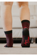 Chaussettes coton, chaussettes rayées rouge, chaussettes bio, chaussettes homme, chaussettes femme, chaussette qui ne serre pas