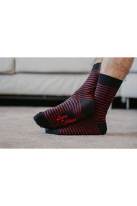 Chaussettes coton, chaussettes rayées rouge, chaussettes bio, chaussettes homme, chaussettes femme, chaussette qui ne serre pas