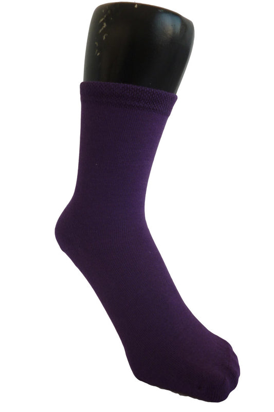 Chaussettes coton bio violet, chaussettes bio, chaussettes enfant, chaussette coton, chaussettes sans elastique