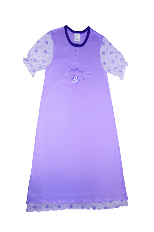 Chemise de nuit manches courtes coton bio