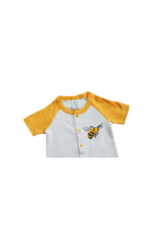 Combicourt Abeille, pyjama été bio, vêtement bébé bio