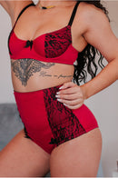 Culotte Haute Sublime Coton Bio, culotte haute galbante, culotte gainante, culotte porte-jarretelles 