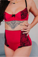 Culotte Haute Sublime Coton Bio, culotte haute galbante, culotte gainante, culotte porte-jarretelles 