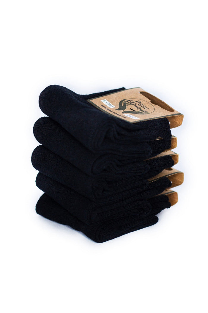 Lot chaussettes Noires, chaussettes coton, chaussettes bio, chaussettes homme, chaussettes femme