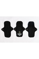 Serviette lavable en coton bio noire pour regles.