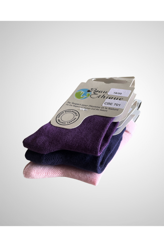 chaussettes bébé en coton biologique fille pas cher en lot