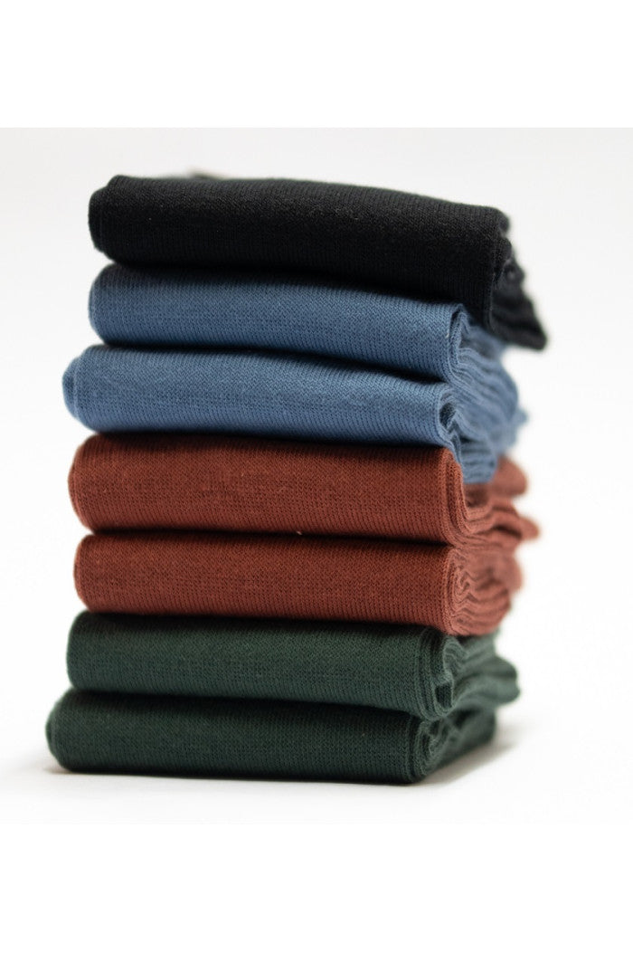lot de chaussettes en coton biologique, semainier chaussettes, chaussettes coton, chaussettes pas cher