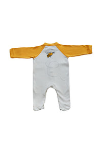 Pyjama Abeille Coton Bio, dors bien, pyjama bio, pyjama bébé, pyjama écru