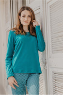 Pyjama Femme coton biologique, pyjama femme, pyjama chaud, pyjama Peau-Ethique, pyjama pur coton, pyjama hiver