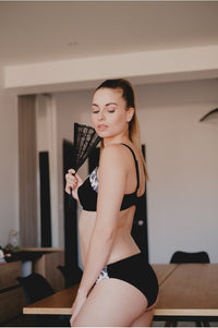 Slip April Noir, slip noir, slip femme coton, slip bio