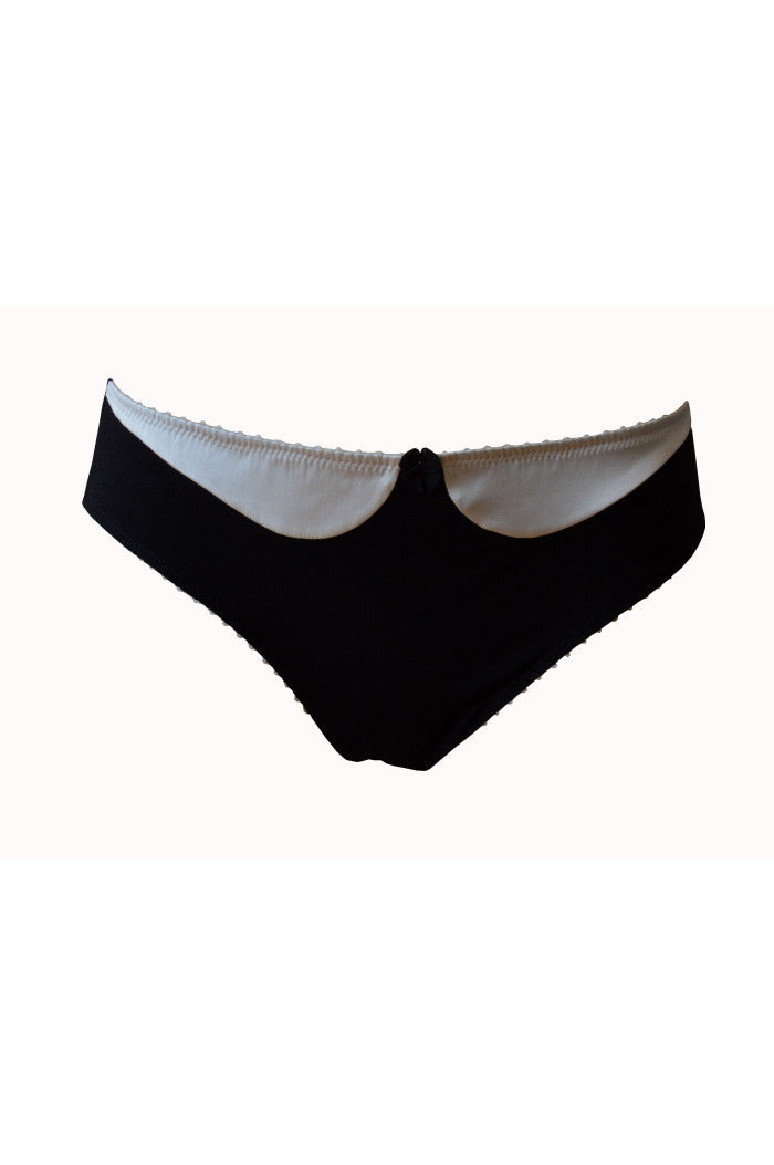 Slip noir, slip femme, slip coton, slip bio, slip coton soie, slip soie, slip coton bio,