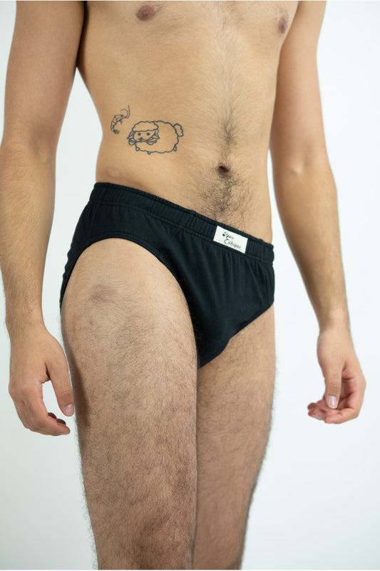 Slip homme coton biologique, sous-vêtement homme, slip noir, slip bio, slip kangourou, homme slip