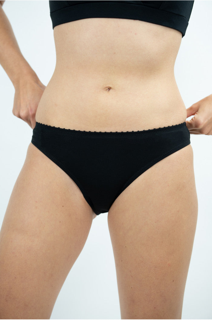 Slip coton femme, slip femme, slip noir femme, slip coton bio