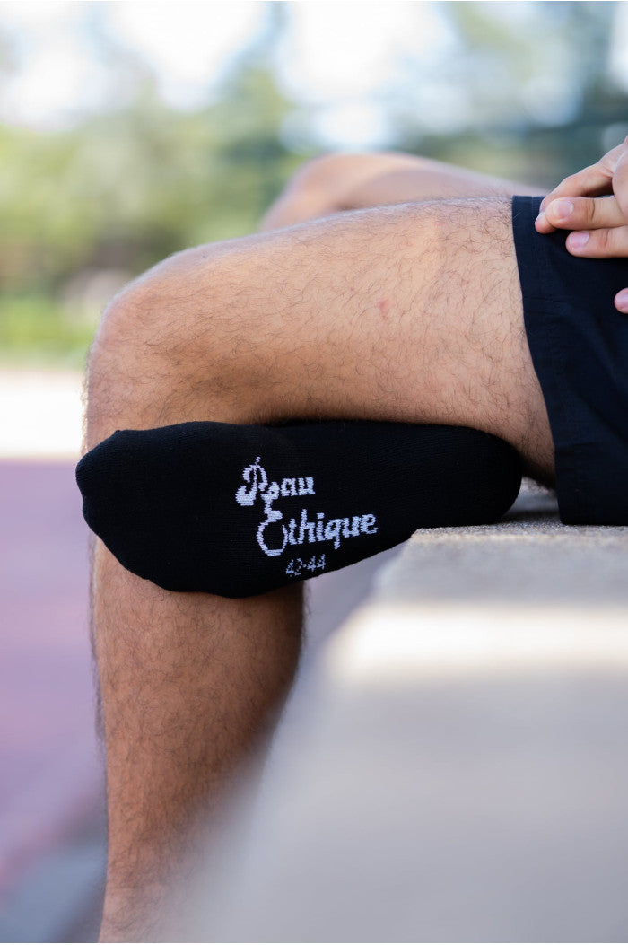 chaussettes de sport, chaussettes noir, chaussettes coton bio