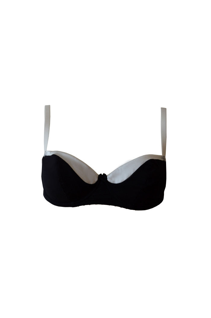 Soutien-Gorge avec Armatures Claudine Noir/Ecru