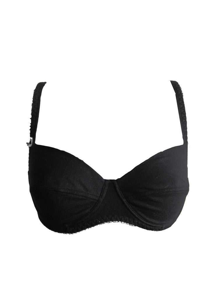Soutien-gorge avec armatures élégance coton bio Noir