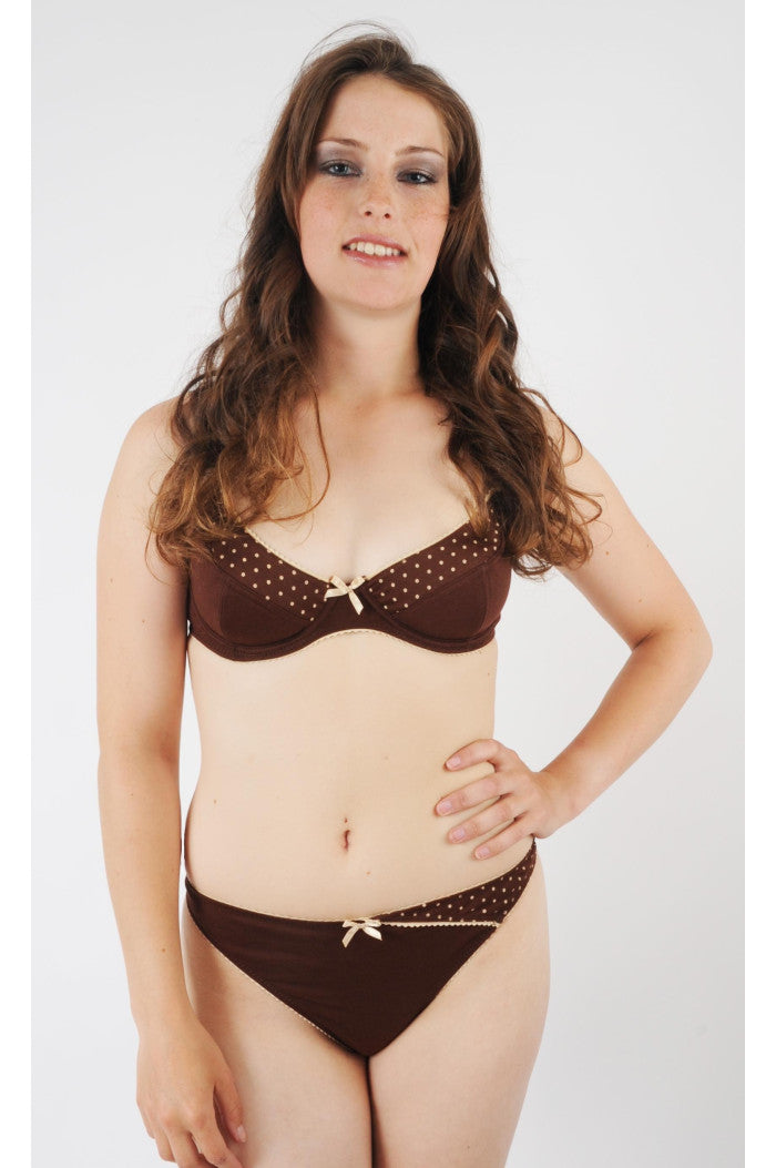 Soutien-gorge avec armatures Sixties Marron