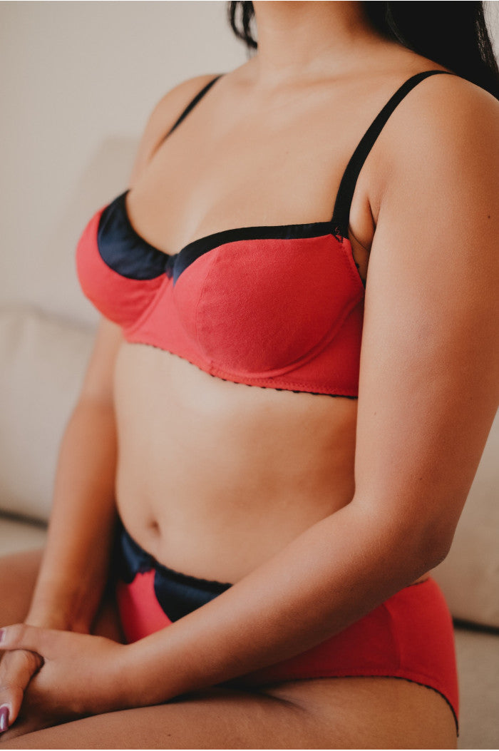 Soutien-gorge Avec Armatures Rouge, soutien-gorge coton, soutien-gorge soie, soutien-gorge coton bio, 