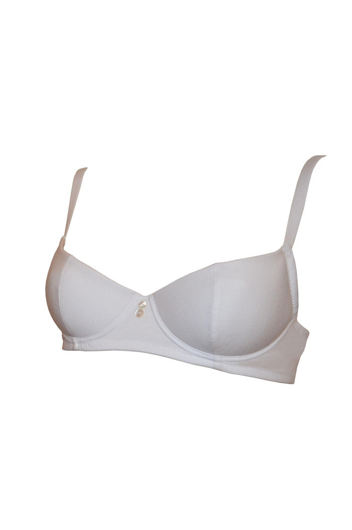Soutien gorge coton avec armatures mousse Blanc