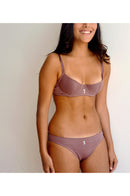 Soutien gorge mousse coton avec armatures Lisa violine, soutien-gorge push up en coton, soutien gorge rembouré