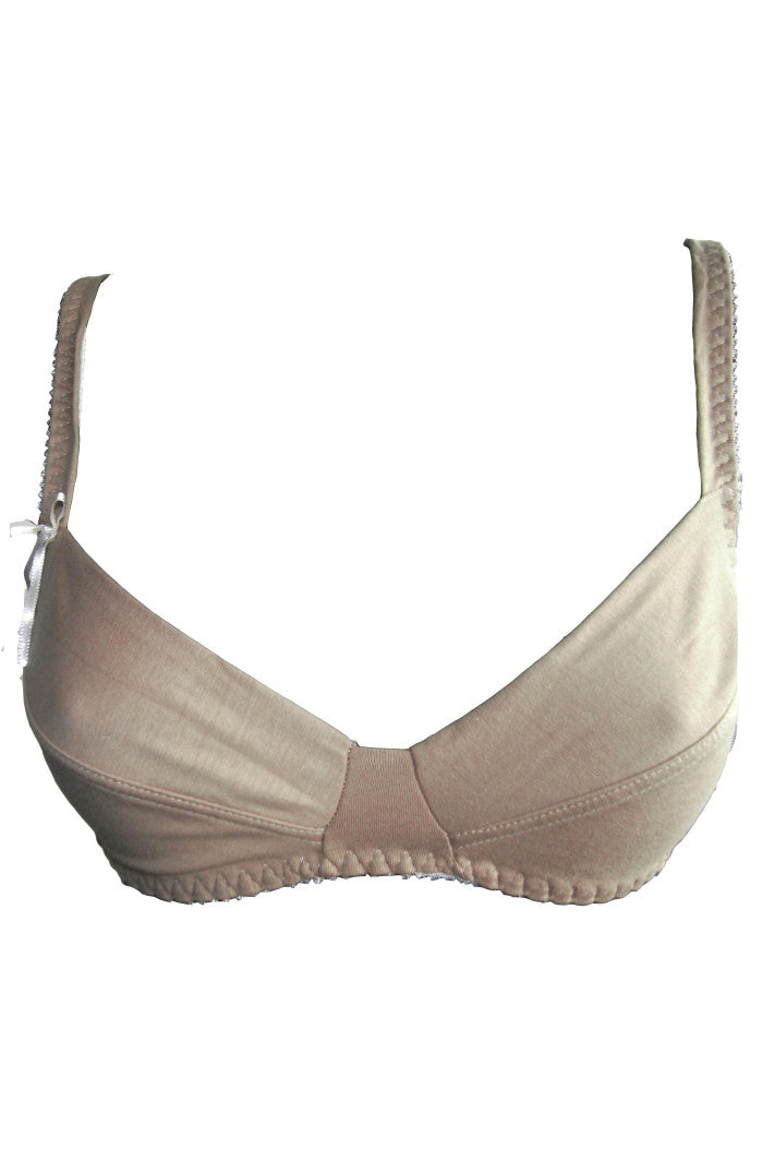Soutien-gorge sans armature élégance coton bio Taupe