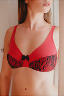 Soutien-gorge sans armature Sublime Rouge, soutien gorge sans armature, soutien gorge dentelle