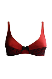 Soutien-gorge sans armature Sublime Rouge, soutien gorge sans armature, soutien gorge dentelle