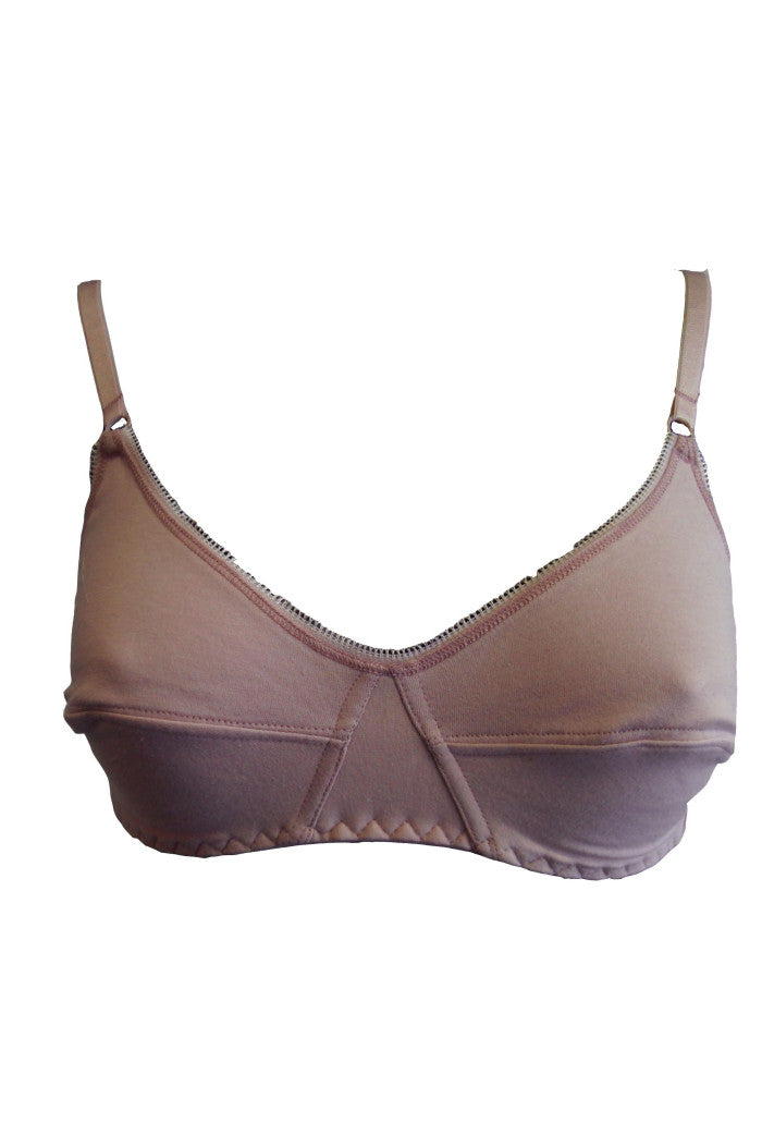 Soutien-gorge sans armatures éternelle coton bio rose fumé