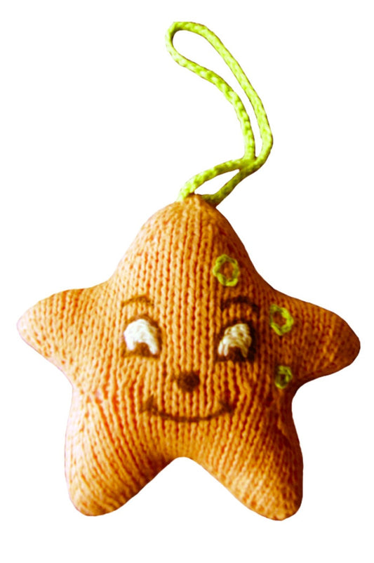 doudou en coton bio, commerce équitable, doudou bio, doudou étoile, doudou tricoté à la main