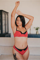 String Rouge, string coton, string soie rouge, string coton soie, string bio, string coton bio, tanga coton, tanga rouge