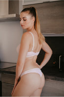 String rose, string bio, string coton, string taille basse, string coton bio, tanga coton