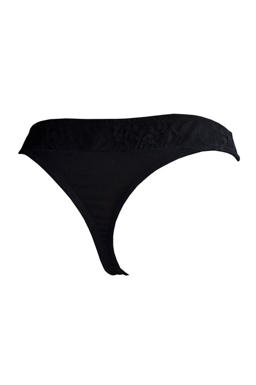String Sublime Noir, string dentelle, string noir, string coton, string bio