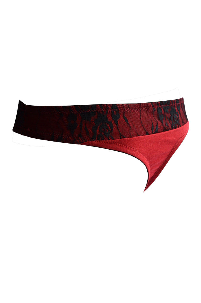 String Dentelle Sublime Rouge Coton bio