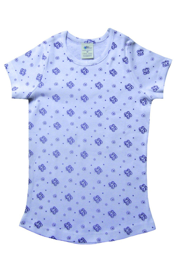 Tee-shirt manches courtes fille Dessine moi un papillon coton bio