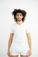 Tee-shirt homme en coton biologique, sous-vêtement homme, tee-shirt blanc