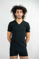 tee-shirt homme, sous-vêtement homme, teeshirt noir, teeshirt sous chemise
